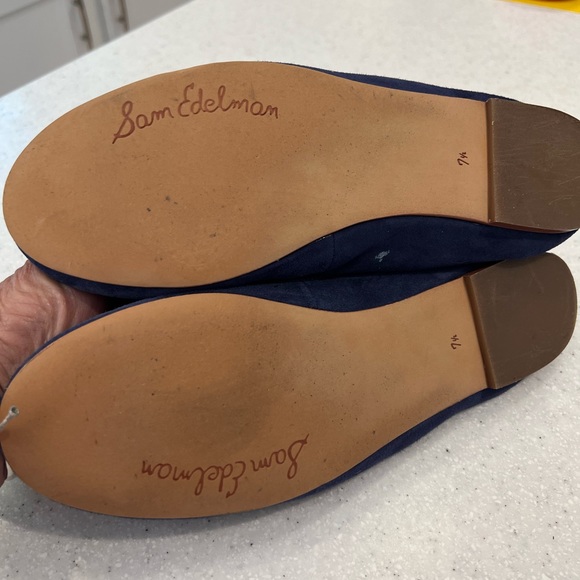 Sam Edelman navy blue suede ballet flats - Picture 2 of 4